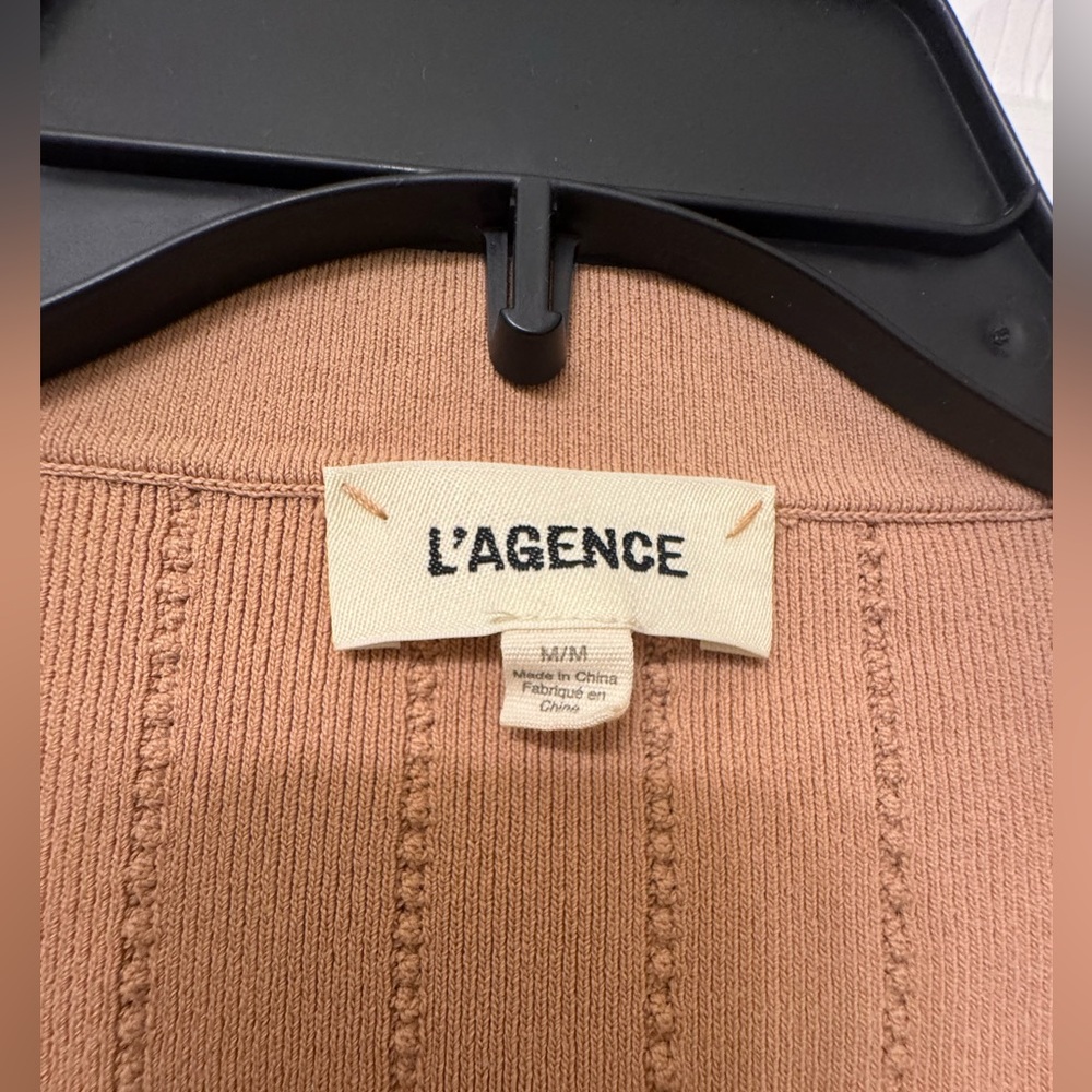 L'AGENCE Cardigan with Gold Tone Buttons and Front Pockets - Picture 5 of 14